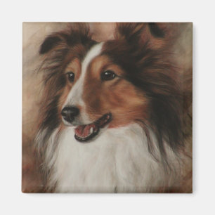 Shetland Sheepdog Sheltie glimlachen Magneet
