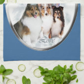 Shetland Sheepdog Sheltie Kerstmis Theedoek (Gevouwen)