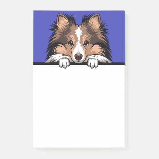 Shetland Sheepdog Sheltie Puppy Hondenliefhebber G Post-it® Notes (Voorkant)