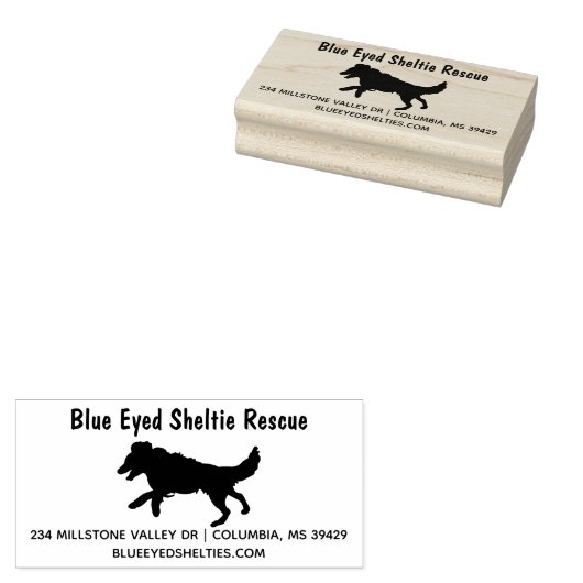 Shetland Sheepdog Sheltie Self-Inking Stamp Rubberstempel (Gestempeld)