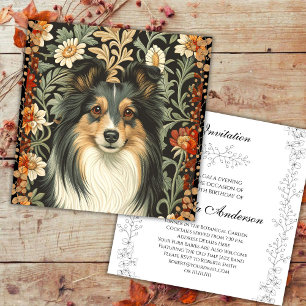 Shetland Sheepdog Sheltie Tuin Tapijt Nodigt Uit Bedankkaart