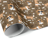 Shetland Sheepdog Shelties Brown Wrapping Paper Cadeaupapier (Rol Hoek)