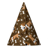 Shetland Sheepdog Shelties Pawprint Pattern Party Feesthoedjes (Achterkant)