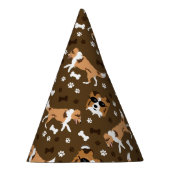 Shetland Sheepdog Shelties Pawprint Pattern Party Feesthoedjes (Rechts)