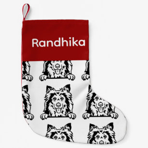 Shetland Sheepdog sokken Gepersonaliseerd hond Sok Kleine Kerstsok