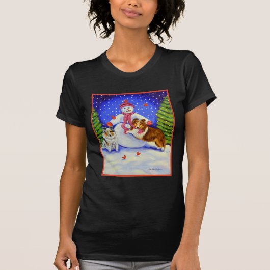 Shetland Sheepdog Tee Shirt (Voorkant)