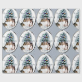 Shetland Sheepdog Trio Kerstmis Cadeaupapier (Vlak)