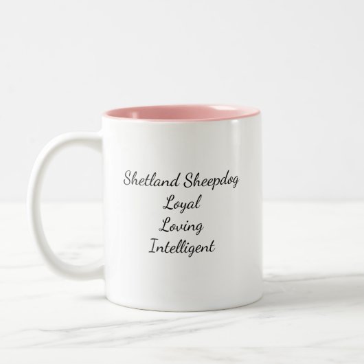 Shetland Sheepdog Two-Tone COFFEE MUG (Gauche)