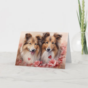 Shetland Sheepdog Valentijnsdag Kaart