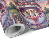 Shetland Sheepdog Valentine's Day Cadeaupapier (Rol Hoek)