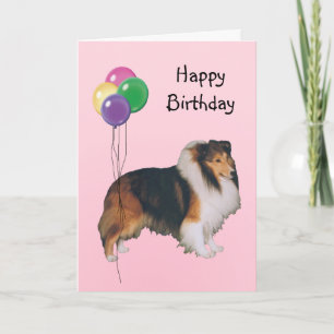 Shetland Sheepdog, Verjaardagsballonnen Kaart