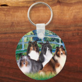 Shetland Sheepdog (vier) - Bridge Sleutelhanger (Voorkant)