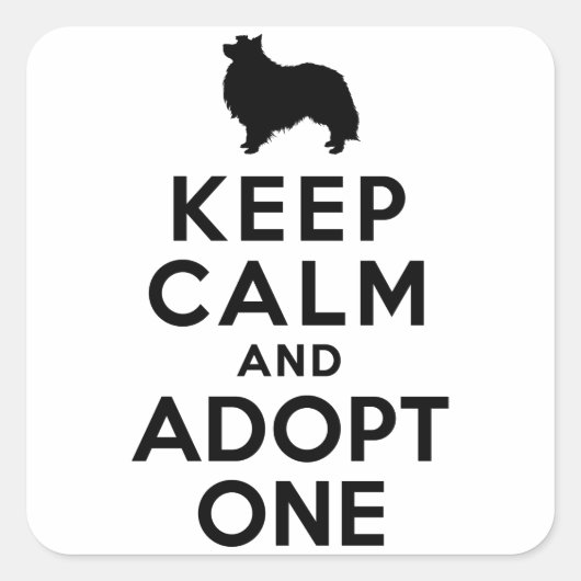 Shetland Sheepdog Vierkante Sticker (Voorkant)