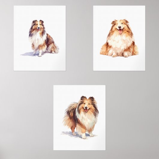 Shetland Sheepdog Wall Art, Shelter Puppy Art (Recto)