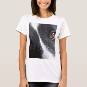 shetland sheepdog zwarte en witte ogen t-shirt