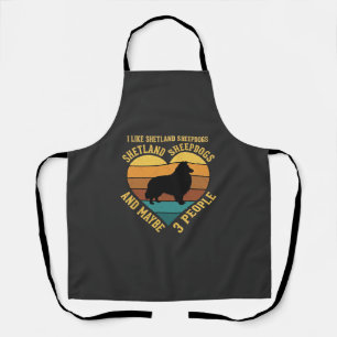 Shetland Sheepdogs Retro Hart Hondenliefhebber Schort