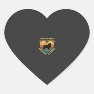 Shetland Sheepdogs Retro Hart Hondenliefhebber Sticker