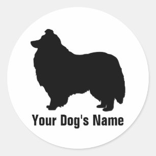 Shetlandehond シ,ェ,トランドッシ ronde sticker