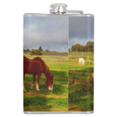 Shetlandeigendom en kastanje, heupkolf heupfles (Achterkant)