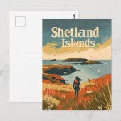 Shetlandeilanden Schotland Briefkaart (Voorkant / Achterkant)