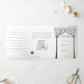 Sheva Brachos ~ 7 Joodse huwelijkszegeningen Drieluik Aankondiging