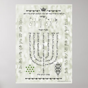 Shevitti met Psalm 67 Poster, alle vormen, verbete Poster