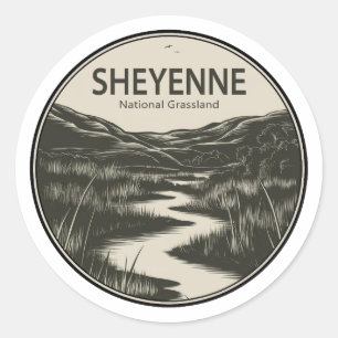 Sheyenne National Grassland Stream Ronde Sticker