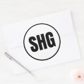 SHG - Sticker rond classique Shungnak (Enveloppe)