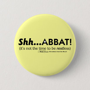 Shh… abbat! ronde button 5,7 cm