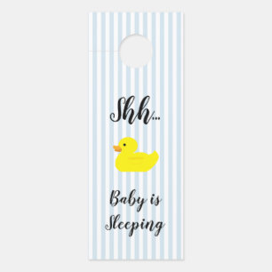 Shh baby slaapt Blue stripe deurhanger