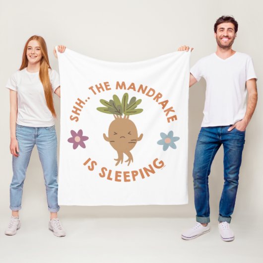 Shh.. De Mandrake slaapt Fleece Deken (In situ)