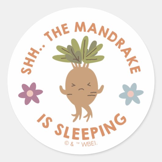 Shh.. De Mandrake slaapt Ronde Sticker (Voorkant)