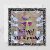 Shh! Het is een feestelijke uitnodiging (Voorkant)