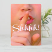 Shh! Het is een speciale Elegant Surprise party Kaart (Staand voorkant)