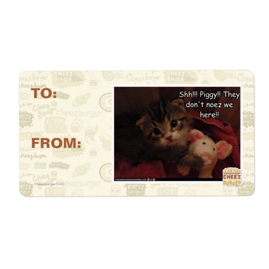 Shh!! Piggy! Etiket (Voorkant)