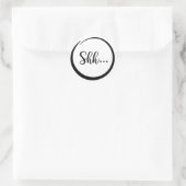 Shh.. Ronde Sticker (Tas)