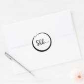 Shh.. Ronde Sticker (Envelop)