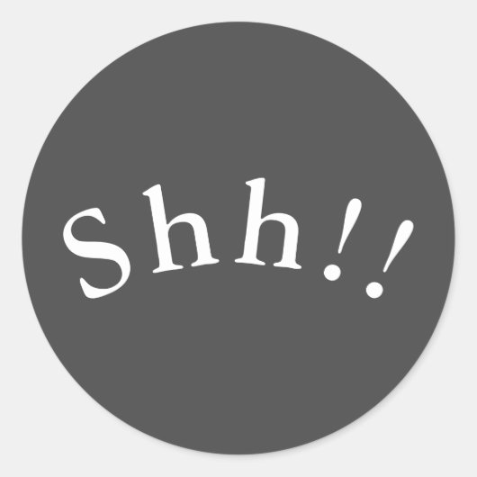 Shh! Sticker (Voorkant)