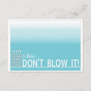 Shh Surprise Birthday Party Invitation   Blauwgroe Kaart