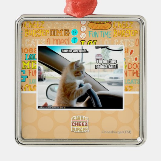 Shh! Wees heel stil Metalen Ornament (Voorkant)