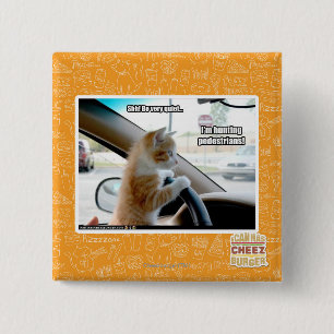 Shh! Wees heel stil Vierkante Button 5,1 Cm