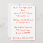 SHH ! ZIP votre invitation de réception surprise d (Dos)