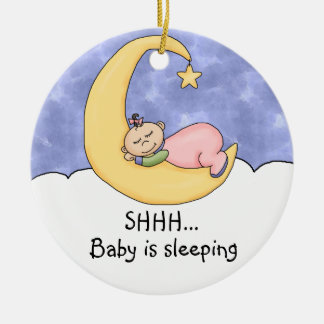 Shhh Baby slaapdeur Hanger Keramisch Ornament