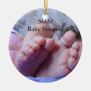Shhh Baby Slapend Ornaments Baby Feet Keramisch Ornament