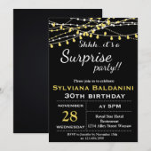 SHHH...C'EST UNE FÊTE SURPRISE !... INVITATION D'A (Devant / Derrière)