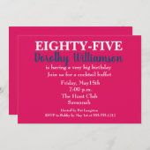 Shhh C'est une surprise Anniversaire Invitation (Devant / Derrière)