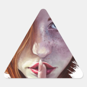 Shhh Driehoek Sticker