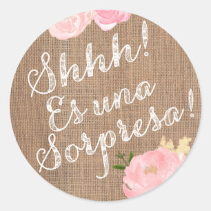 Shhh! Es una Sorpresa! Surprise sticker en español