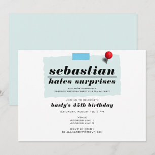 Shhh! Grappig haat verrast modern verjaardagsfeest Kaart