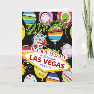 SHHH! HET IS EEN VERRASSENDE BIRTHDAY IN LAS VEGAS KAART